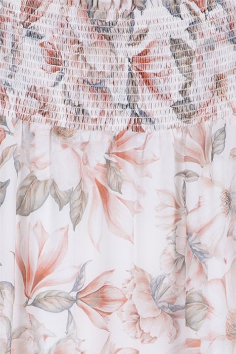 ANNALISE RUFFLE CO-ORD MAXI SKIRT FADED CORAL FLORAL 3