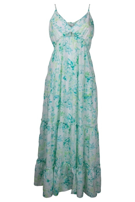 NINA TIERED MAXI DRESS OCEAN BLOOMS 1