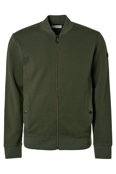 SWEATER FULL ZIPPER TWILL JACQUARD DARK GREEN 4
