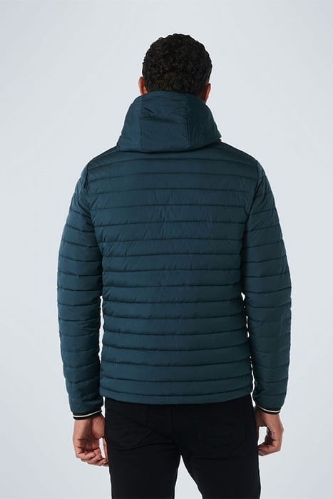 JACKET HOODED SHORT FIT PADDED SHADOW BLUE 2