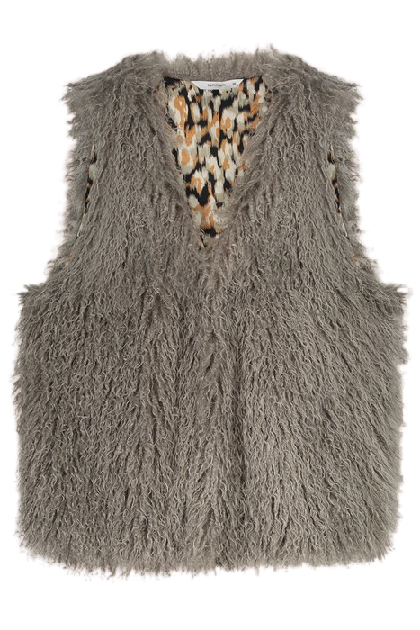 GILET FAUX FUR BROWN 3