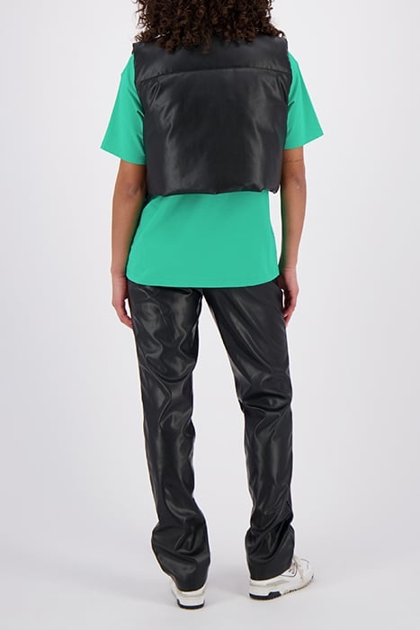 FAUX LEATHER BODYWARMER BLACK 3