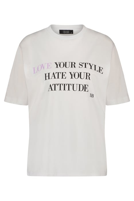 TEE ATTITUDE ANTIQUE WHITE WITH WILD ROSE 3