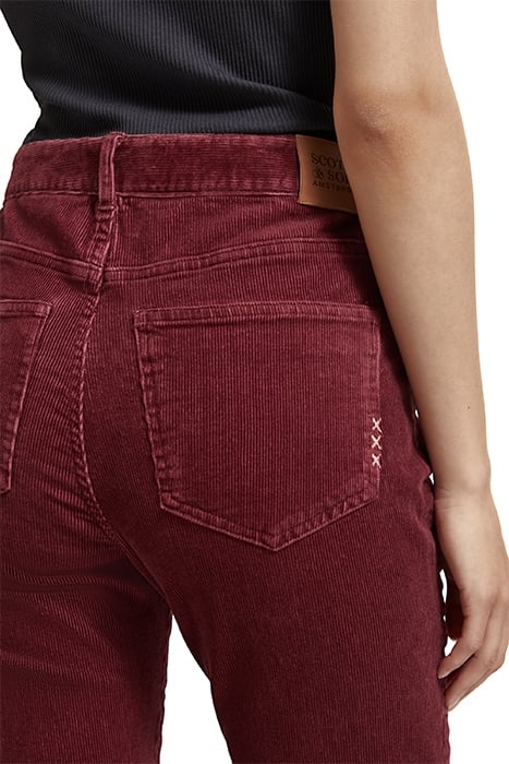 THE CHARM - HIGH RISE FLARED PANTS IN GARMENT DYE CORDUROY B 7