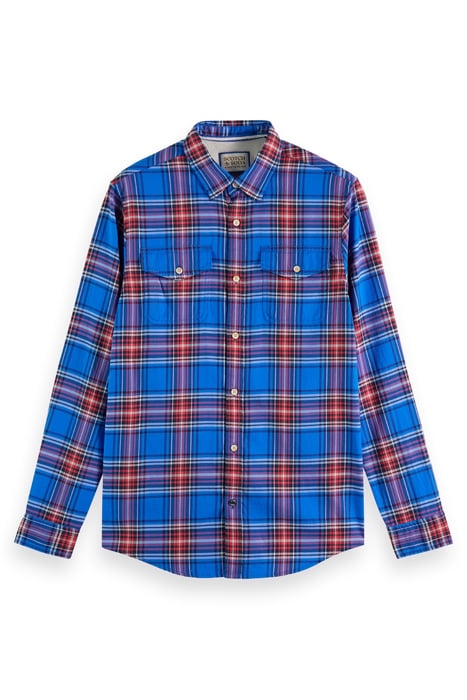FLANNEL CHECK SHIRT BLUE RED CHECK 1