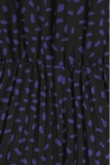 BLACK NEW-LOOK POLKA DOT PRINT PLEATED LONG DRESS 5