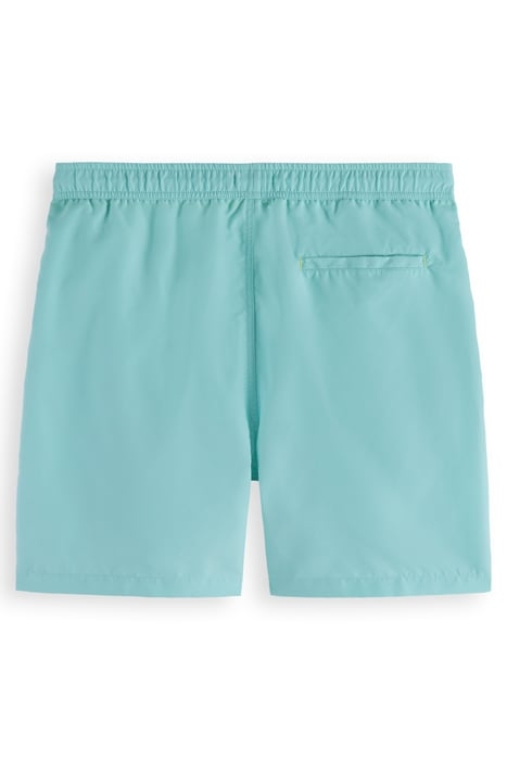MID LENGTH SWIM SHORT SOLID WASHED NEON BLUE 2