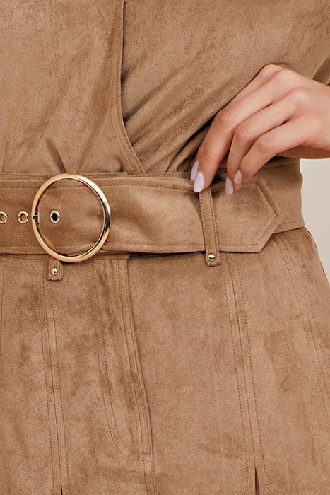 KASIA SKIRT TRUFFLE DUST LEATHER MULTI 5