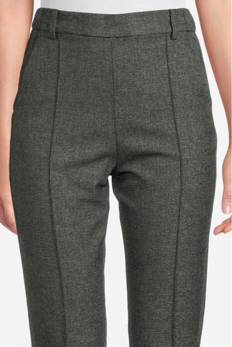 BLACK SEMI-PLAIN ELASTICATED WAIST JOGGERS 4