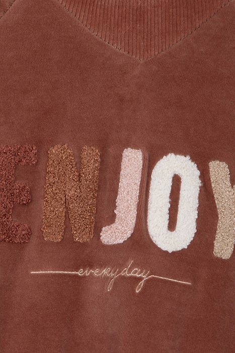 GIRLS’ COPPER PINK VELVET KNIT HOODED DRESS 3