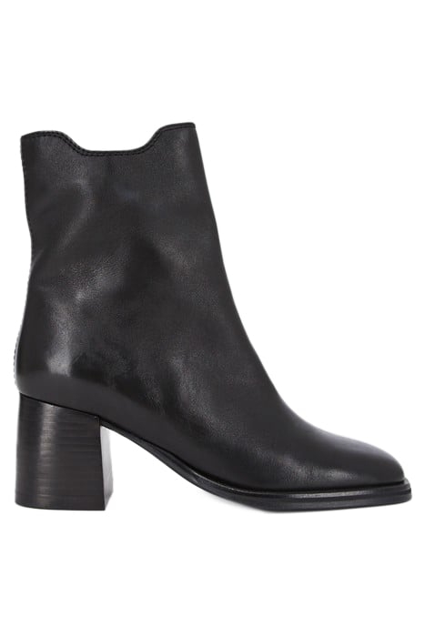 LEATHER ANKLE BOOTS WITH ZIP BLACK 1