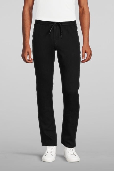 MEN'S BLACK TEXTURED ORGANIC COTTON COMFORT JOGGERS BLACK 1