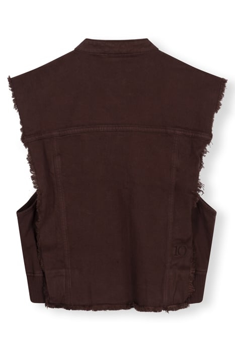 CROPPED TWILL GILET 5