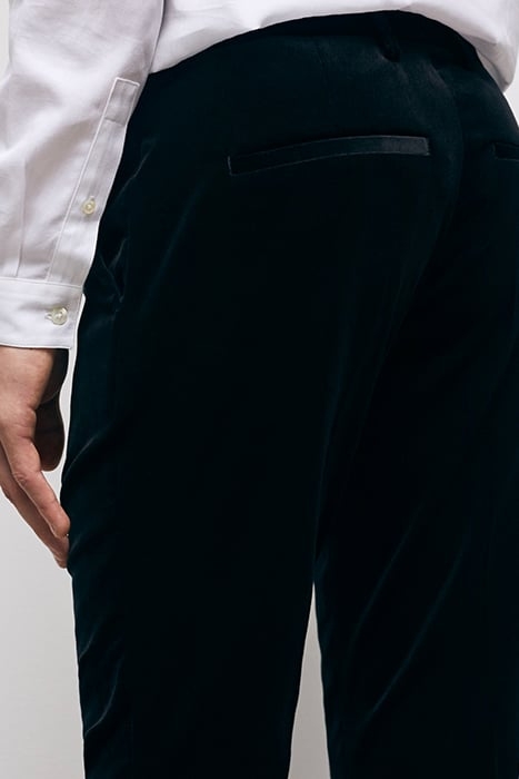 SMOOTH VELVET SUIT TROUSERS BLACK 6