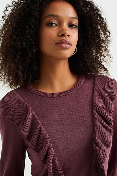 KNITTED PULLOVER DARK PURPLE 5