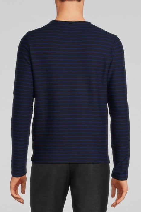 NAVY T-SHIRT WITH BLUE STRIPES NAVY 2