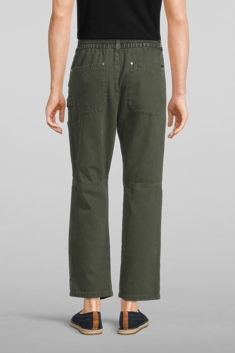 KHAKI CROPPED BAGGY TROUSERS KHAKI 2