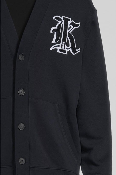 NAVY SWEATSHIRT FABRIC CARDIGAN WITH XL BADGE NAVY 4