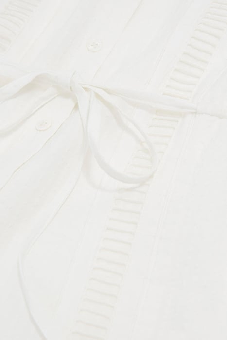 LONG SLEEVED LACE SHORT DRESS OFF WHITE 7