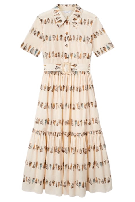 DR BELLA PRINTED DRESS NATURAL/ECRU 2