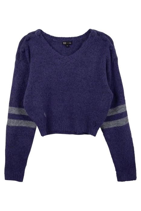 GIRLS’ PURPLE KNIT CROPPED SWEATER 1