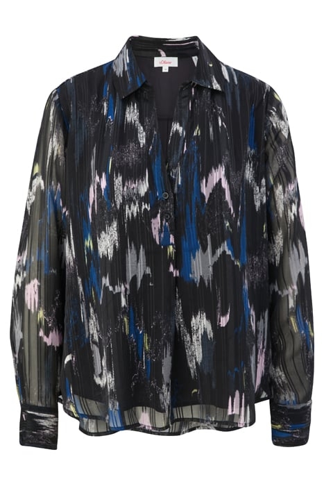 S.OLIVER BLOUSES GREY/BLACK 4