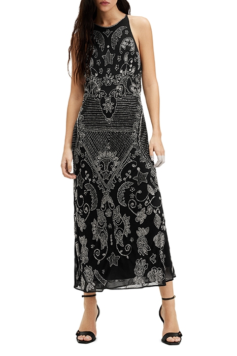 CORALIE EMB DRESS BLACK 1