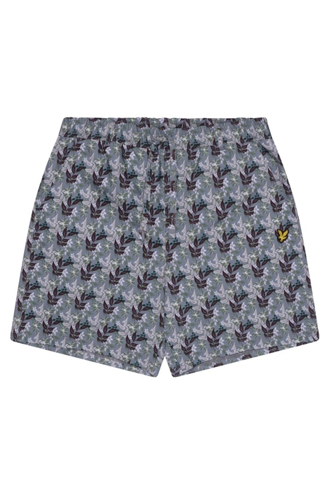 FLORAL PRINT RESORT SHORT GUNMETAL 3
