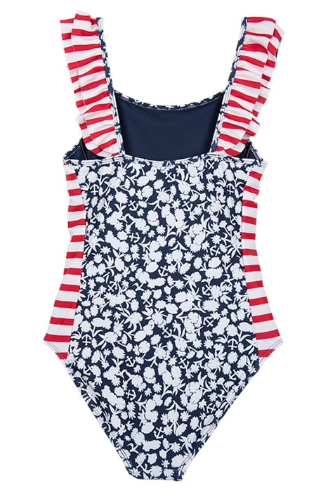 ONEPIECE PRINTED BATHING SUIT WITH RUFFLE DETAIL ANCHOR FLOR 2