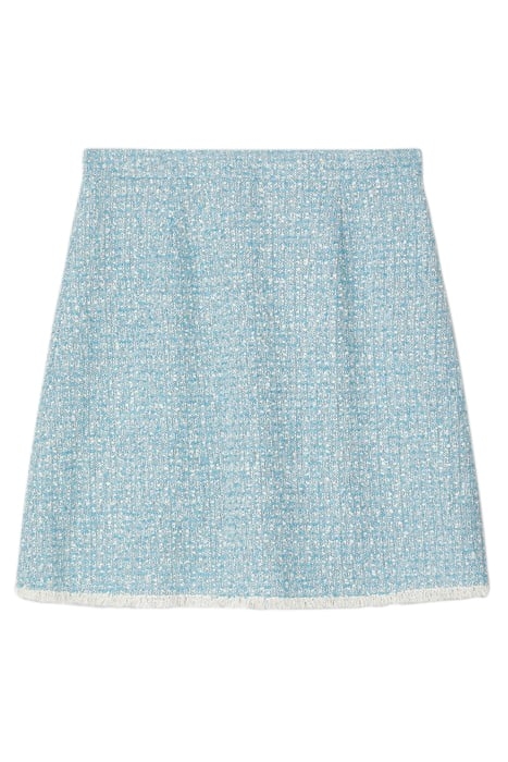 KARIS TWEED MINI SKIRT BLUE/CREAM 2