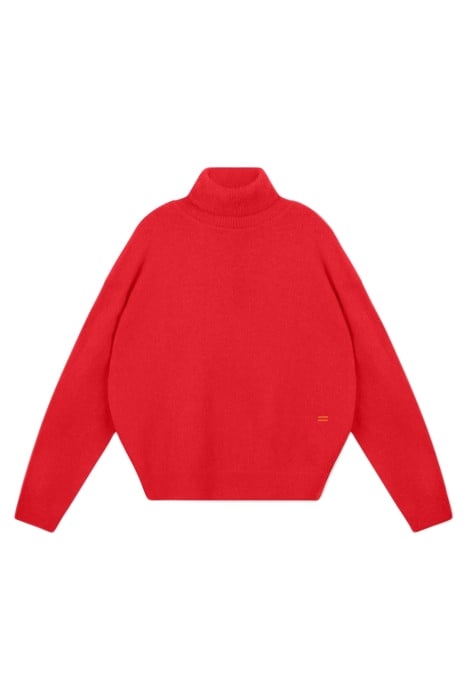 TURTLENECK SWEATER KNIT CORAL RED 4