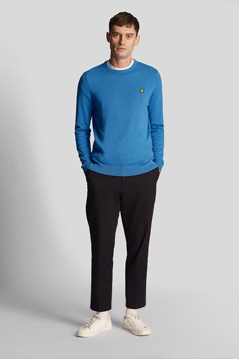 COTTON CREW NECK JUMPER SPRING BLUE 3