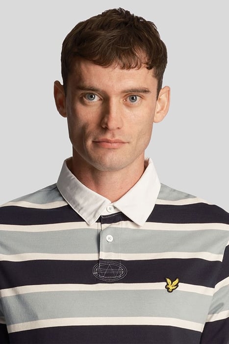 STRIPE RUGBY SHIRT SLATE BLUE 5