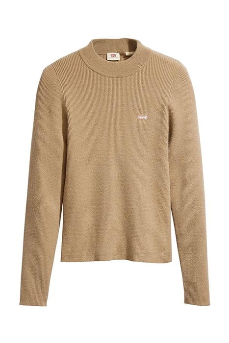 RIB KNITTED SWEATER BEIGE 3