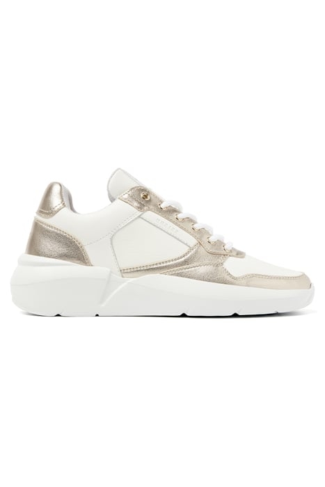 ROQUE ROAD WAVE (L) WHITE LEATHER - GOLD 1