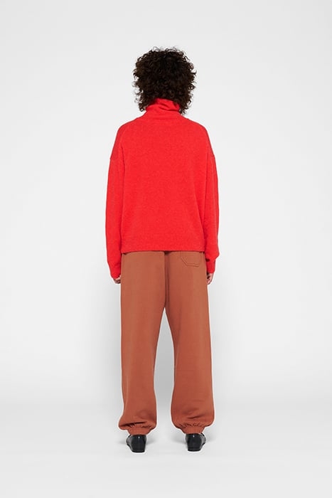TURTLENECK SWEATER KNIT CORAL RED 3