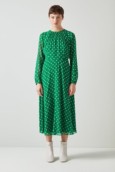 ADDISON - MIDI DRESS GREEN/BLUE 1