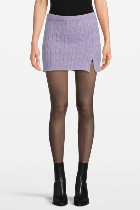 BRAIDED MOHAIR KNIT SKIRT PASTEL LIL 1