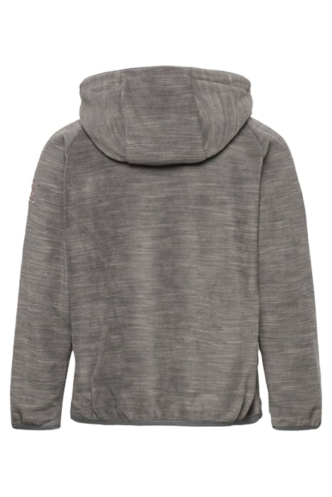 HAREID YOUTH GIRL JKT SOLID DARK GREY MELANGE / PASTEL PINK 2