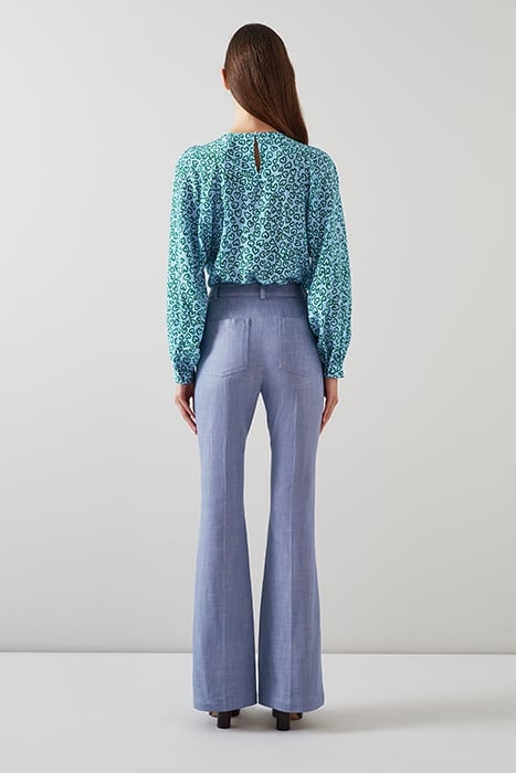 EDELINE - BLOUS GREEN/BLUE 3