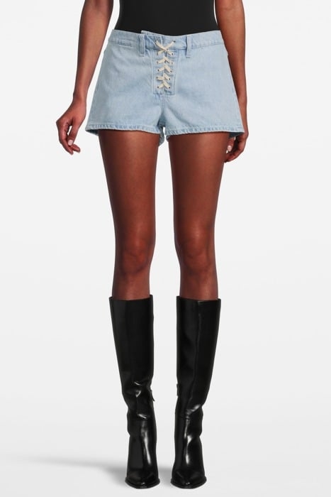 LACE FRONT SHORTS LIGHT BLUE 1