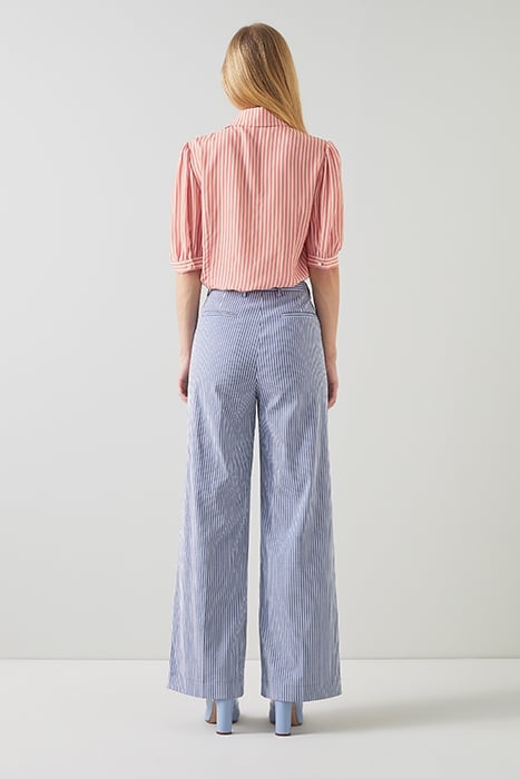 ENSOR STRIPED BUTTON-DOWN SHIRT ROSE/CREAM 2