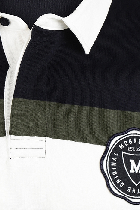 RUGBY STRIPED PANEL PINE GREEN 2