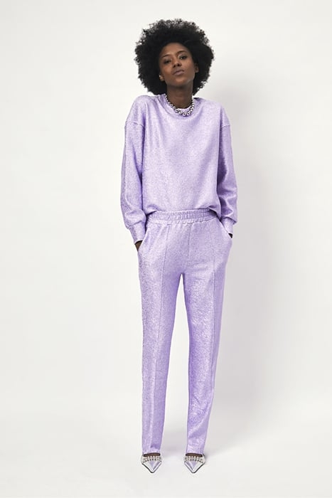 AZULA FOIL COATED PANTS SOFT VIOLET 1