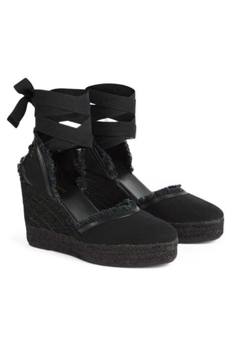 SOFIA FRAYED ESPADRILLES BLACK 2