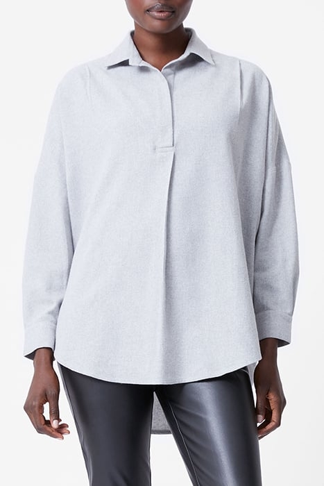 FLANNEL POPOVER LIGHT GREY MEL 1