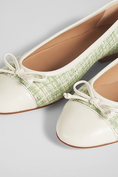 FL KARA TWEED BALLERINA GREEN 4
