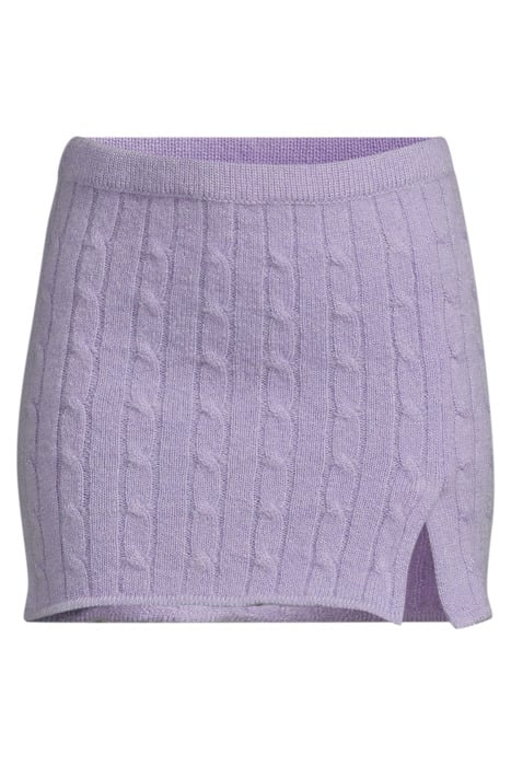 BRAIDED MOHAIR KNIT SKIRT PASTEL LIL 3