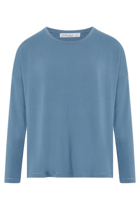 NW TOP TSHIRT LS BLUE PETROL 3