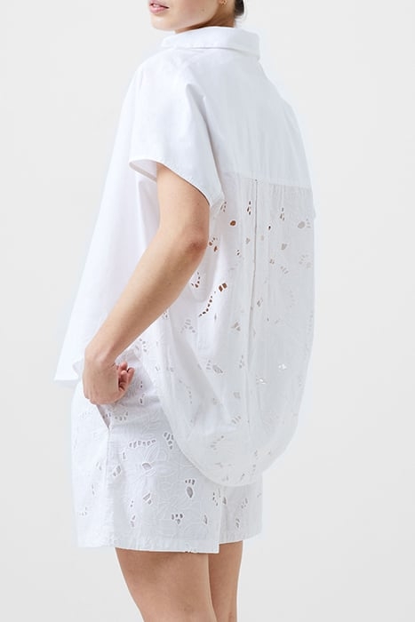 CELE S/LESS EMBROIDERY TOP WHITE 4